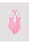 Printed Girls' Swimsuit Made of Flexible Fabric - 2