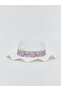 Ozmarka New Season Flower Patterned Girl's Straw Hat