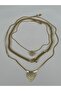 Italian Chain Steel Multiple Combination Necklace Heart Model-3 Pcs - 7