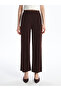 Wide Leg Women's Trousers with Elastic Waist - 3