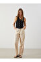 Linen Blend Women's Pleated Pants