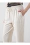 Trendlucky Carrot Cut Women's Trousers with Elastic Waist with a Difference in Color - 3
