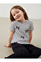 Crew Neck Striped Bow Girl's T-Shirt (S5)