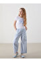 Crew Neck Bow Printed Girl's Crop T-Shirts5Be46Z4 - 2