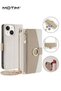iPhone 15 Case with Lanyard Strap and Card Holder, Protective Crossbody Wallet