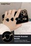 Heart Chain Case for iPhone 14 Pro Love Heart Full-Body Protection TPU Phone Cover with Strap Wrist - 4