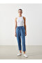Straight Fit Women's Jeans with Elastic Waist