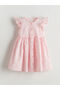 Crew Neck Floral Girls' Poplin Dress (S5)