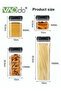 7PCS Airtight Food Storage Container Set BPA Free Clear Plastic Kitchen - 2