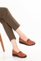Genuine Leather Inside and Outside Soft Textured Casual Shoes Ndr.101 Tan - 5