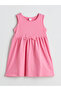 Alita City Lcw Kids Pink Combed Cotton Plain Girls' Dress with a Difference - 2