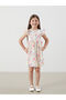 Peak New Season Front Button Floral Girls' Poplin Dress - 2