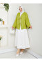 Sofya Linen Hijab Women's Shirt with Tie-Down Straps and Long Sleeves - 2