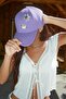 Lilac Hat with Pin Detail - 100% Cotton Snapback Cap
