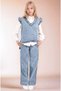 3-Piece Bottom & Top Jeans Suit for Girls' Hijab Pants-Shirt-Jeans Blouse - 5