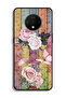 OnePlus 7T Protective Case Cover Peach Butterflies And Roses - 2