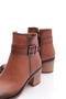 301 Women's Belt Detailed Heeled Boots - 4