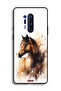 غطاء حماية لهاتف OnePlus 8 Pro بتصميم فن تجريدي للخيول - 2