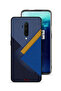 غطاء حماية لهاتف OnePlus 7T Pro بنقشة مثلثات جلدية