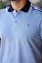 Men's Polo Neck Blue Stripe Detailed Regular Fit T-Shirt - 2530 - 3