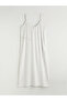 Lcwaikiki classic white v-neck striped strap dress - 5