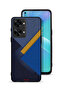 غطاء حماية لهاتف OnePlus Nord 2T 5G بنقشة مثلثات جلدية