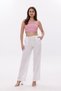 Women's Pants Loose Fit Elastic Waist Lace up Comfortable Fabric Woven Pants Stylish White Summer Pants Women - 6