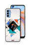 غطاء حماية لهاتف Oppo Reno4 4G بأشكال مربعة ومثلثة ونمط تجريدي