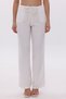 Women's Pants Loose Fit Elastic Waist Lace up Comfortable Fabric Woven Pants Stylish White Summer Pants Women - 3