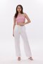 Women's Pants Loose Fit Elastic Waist Lace up Comfortable Fabric Woven Pants Stylish White Summer Pants Women - 8