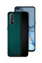 غطاء حماية جلدي بنمط هندسي لهاتف Oppo Reno3 Pro 4G