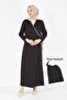 1998_Practical Side Tie Double Breasted Piping Belted 100% Cotton Fabric Hijab Prayer Dress
