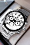 Exclusive Men's Wristwatch 3 Atm Water Resistant Silver Color Steel Band Dke2123C1 - 3