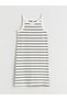 Crew Neck Striped Girl's Dress - 3