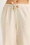 Women's Cream Linen Blouse Trousers Set 3392 60283483 - 5