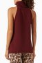 Sleeveless Turtleneck Top Burgundy - 3