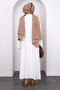 Ecru Kimono Skirt Set with Tie Front - 4