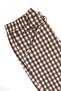 Men's White Brown Plaid 2025 Jogger Shorts - 4
