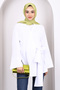 White Side Tie Kimono