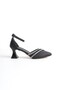 Satin Stone Short Heeled Women's Shoes - 2