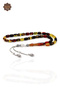 Moire Yellow Black Capsule Cut Silver Tassel Fire Amber Prayer Beads 201024409 - 2