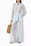 Silk Cotton Wide Leg Trousers White - 2
