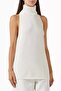 Sleeveless Turtleneck Top Cream - 5