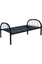 Stili Round Design Solid Metal Steel Base Single Bed with Ortho Medical Mattress L190 x W90 x H75 cm - 2