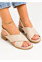 Sandale dama bej A004