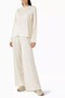 Silk Jersey Long Sleeve Blouse Cream - 2
