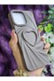 iPhone 16 Promax Compatible 3D Heart Brown Silicone Case - 5
