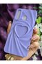 Samsung Galaxy A20/A30 Compatible 3D Heart Lilac Silicone Case - 3