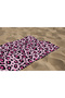 3D Digital Pink Leopard Print Beach Towel - 3