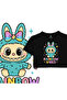 Labubu Printed Kids Crop Tshirt